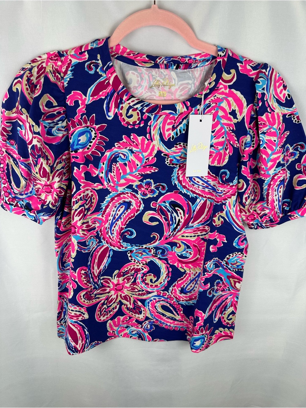 Lilly Pulitzer Rhett knit top,NWT,XS multi flitting about, 008548
